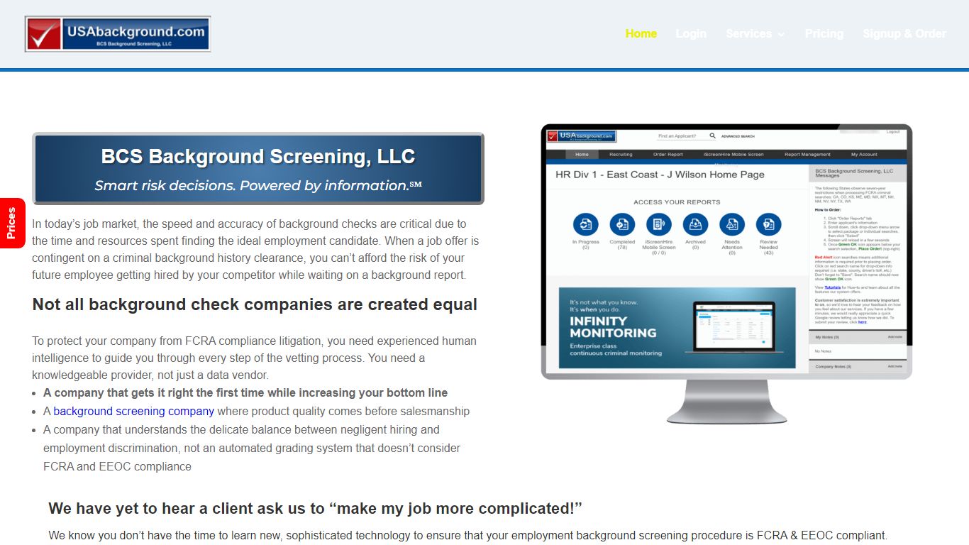 BCS Background Screening, LLC • USAbackground.com • Background Check